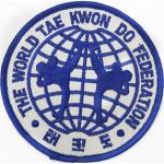 Embroidered Badge - WTF White & Blue (A19)